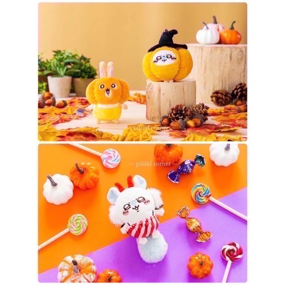 現貨 吉伊卡哇 chiikawa🌼萬聖節限定 南瓜小桃 南瓜兔兔 惡魔小桃 糖果 吊飾娃 娃娃 南瓜兔 ちいかわ-細節圖2