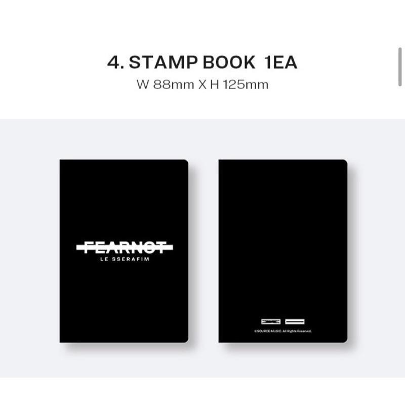 現貨Lesserafim🩵一期 會員禮 FEAR NOT 筆記本 小卡 收納包 恩採 中村一葉 金采源 允真 小櫻花-細節圖7