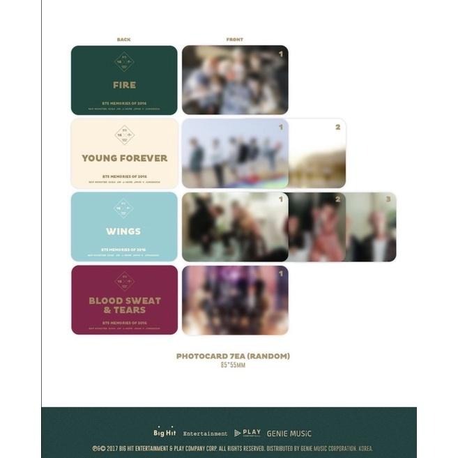 絕版現貨💫防彈 BTS 2016 回憶錄 整組【血汗淚小卡】防彈少年團 柾國 泰亨 智旻 玧其 號錫 南俊 碩珍-細節圖5