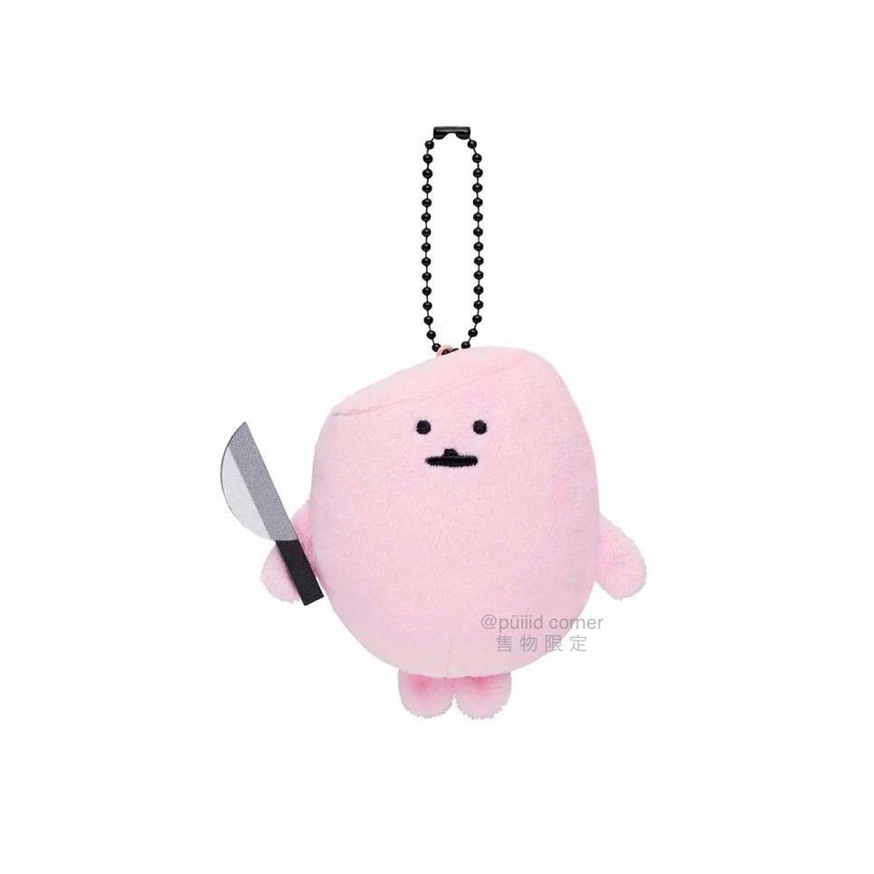 全新現貨 ナガノNagano 自嘲熊 白熊🌼切片拿刀 魚肉香腸 粉紅 魚腸 吊飾娃 娃娃 吉伊卡哇 chiikawa-細節圖4
