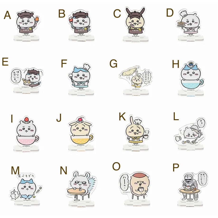 現貨✨可選角✨吉伊卡哇 chiikawa🌼咖啡廳 甜點 廚師 立牌 小可愛 小八貓 兔兔 烏薩奇 小桃 栗子 吊飾娃-細節圖2