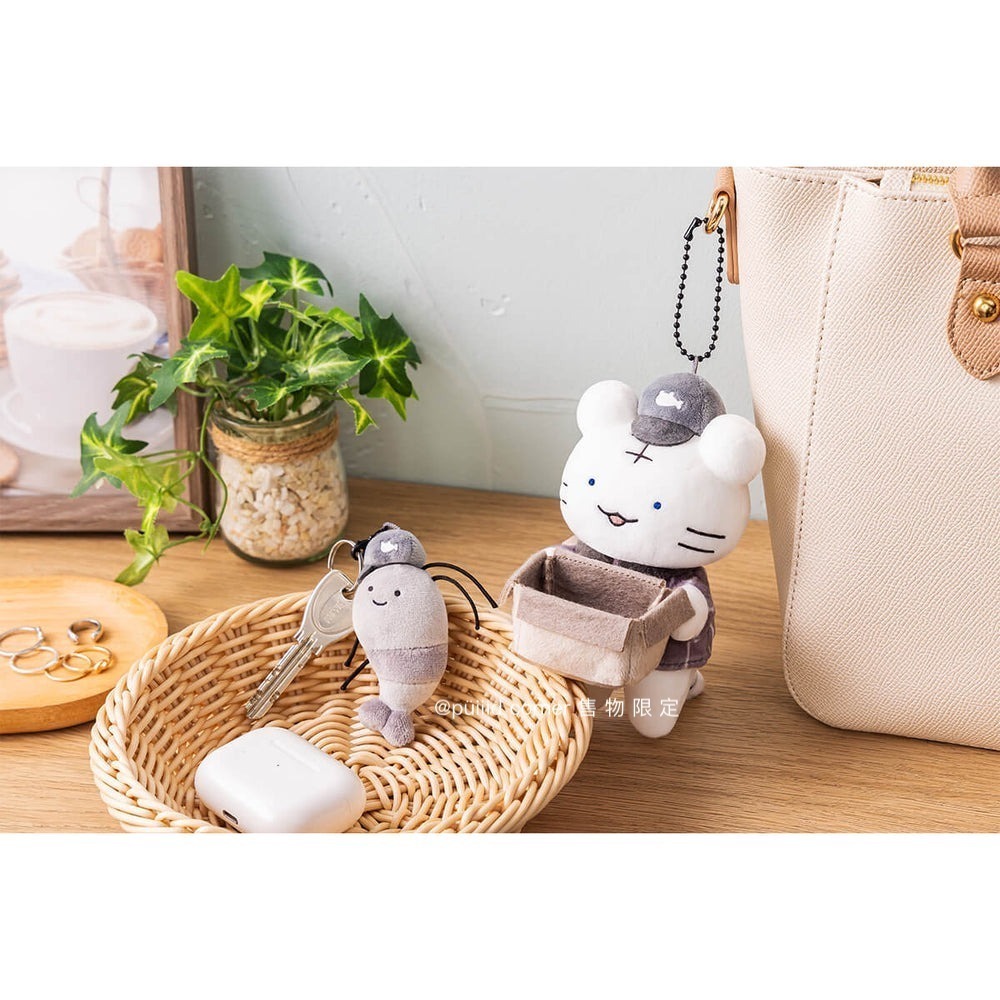 現貨 小白虎與黑虎蝦❣️商城開幕半週年限定 送貨員 配送員 吊飾娃 娃娃 白虎 黑虎蝦 兔兔醫生 ホワイトタイガー-細節圖2