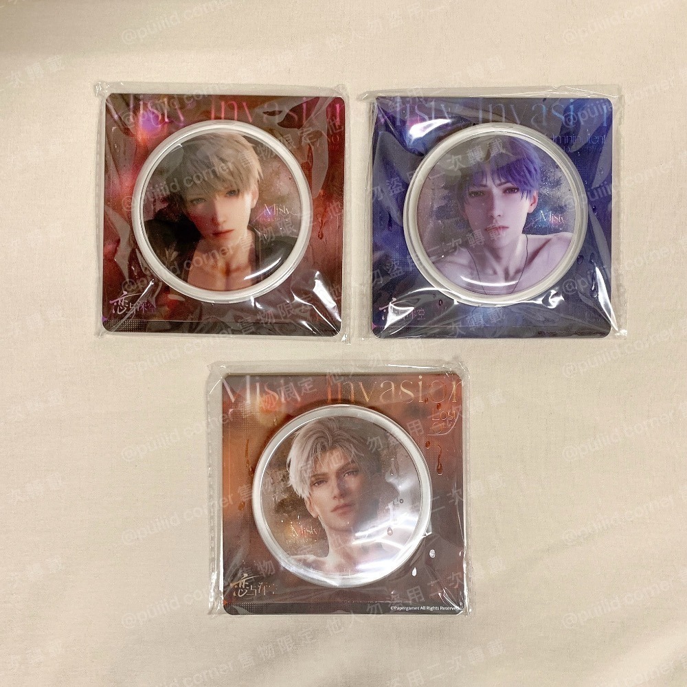 現貨有實拍 戀與深空💖半透明侵占系列 徽章 小卡組 沈星回 黎深 祁煜 秦徹 吧唧 光獵 海神 烏鴉 N109-細節圖3