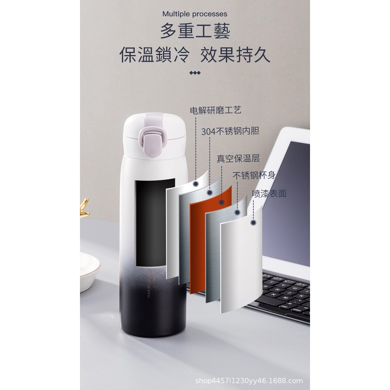 KSelect 漸層保溫杯 保溫瓶  750ml 隨行杯 不鏽鋼保溫瓶 環保杯 咖啡杯 隨行杯 生日聖誕節交換禮物-細節圖4