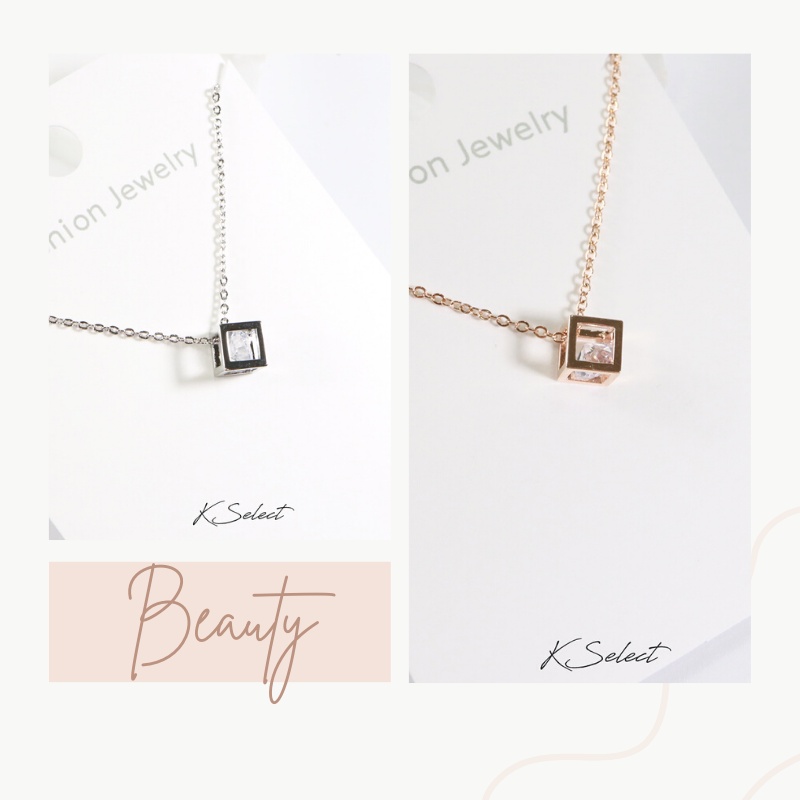 項鍊 女 鎖骨鍊 短鍊 醫療鋼項鍊 玫瑰金 捕夢網 人魚 微鑽 聖誕節交換禮物 KSelect 韓國飾品-細節圖5