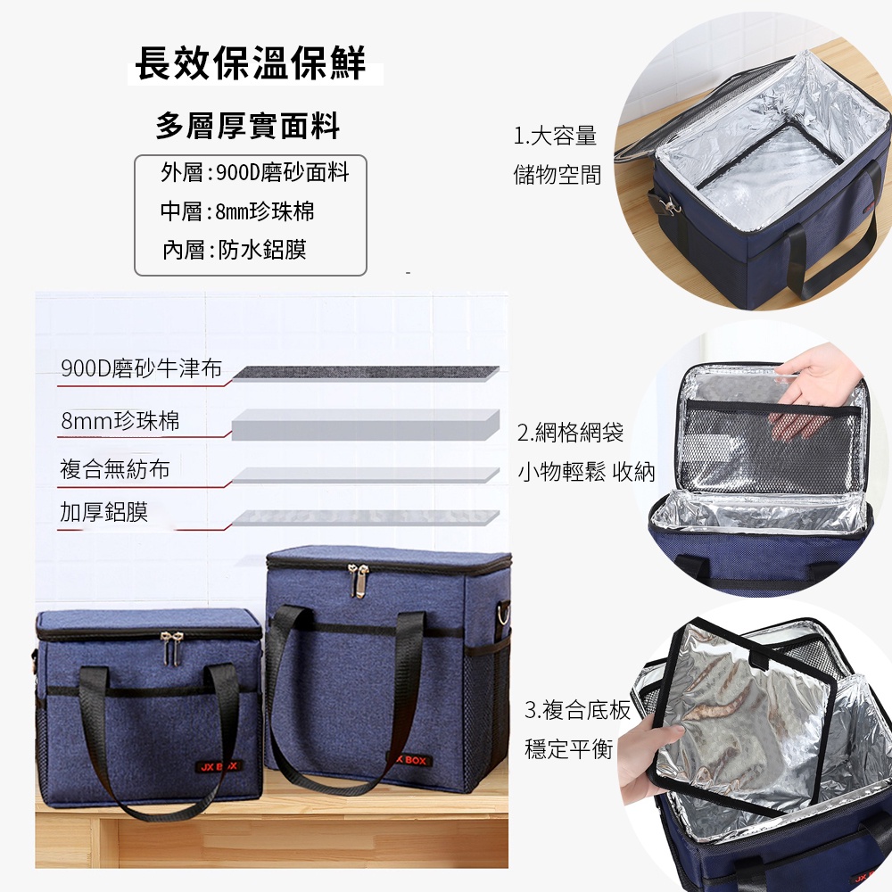 [台灣現貨]保溫袋 保冰袋 保冷袋  外送 露營 買菜 購物 好市多 過年 車用保鮮 保冰袋野餐 10 16 25公升-細節圖2