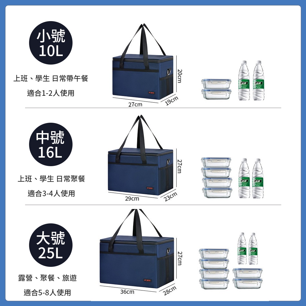 [台灣現貨]保溫袋 保冰袋 保冷袋  外送 露營 買菜 購物 好市多 過年 車用保鮮 保冰袋野餐 10 16 25公升-細節圖7