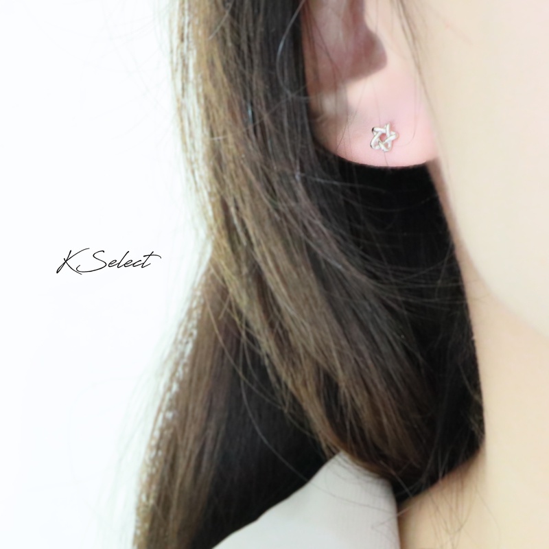 轉珠耳環 純銀耳還 鎖珠耳環 女925銀 耳飾 水晶 韓國飾品 戴著睡覺 星星 生日 聖誕交換禮物 推薦 KSELECT-細節圖5