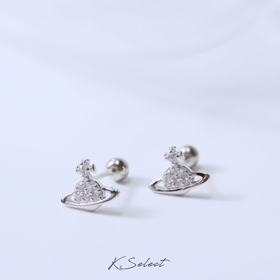 轉珠耳環 純銀耳還 鎖珠耳環 女925銀 耳飾 水晶 韓國飾品 戴著睡覺 星星 生日 聖誕交換禮物 推薦 KSELECT-細節圖7