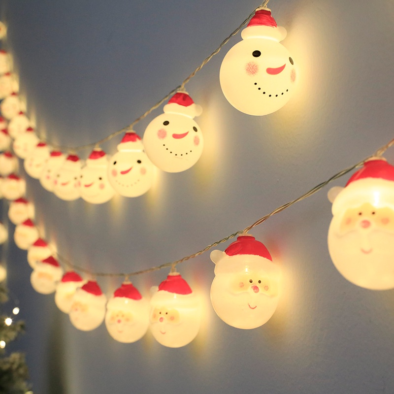 [台灣現貨] 燈串 LED 聖誕燈 聖誕樹燈 露營燈串 星星雪花圓燈圓珠 居家裝飾 聖誕節佈置 雪人 聖誕老人 USB-細節圖5