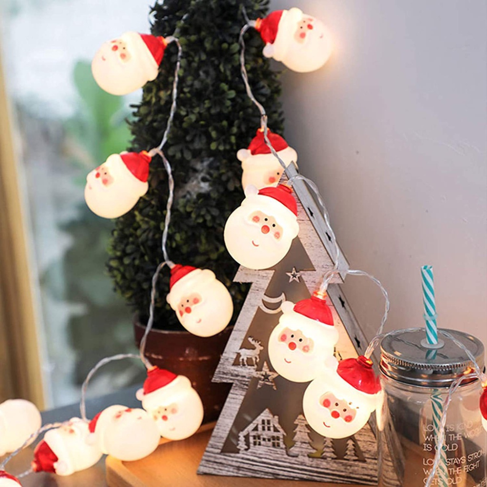 [台灣現貨] 燈串 LED 聖誕燈 聖誕樹燈 露營燈串 星星雪花圓燈圓珠 居家裝飾 聖誕節佈置 雪人 聖誕老人 USB-細節圖7