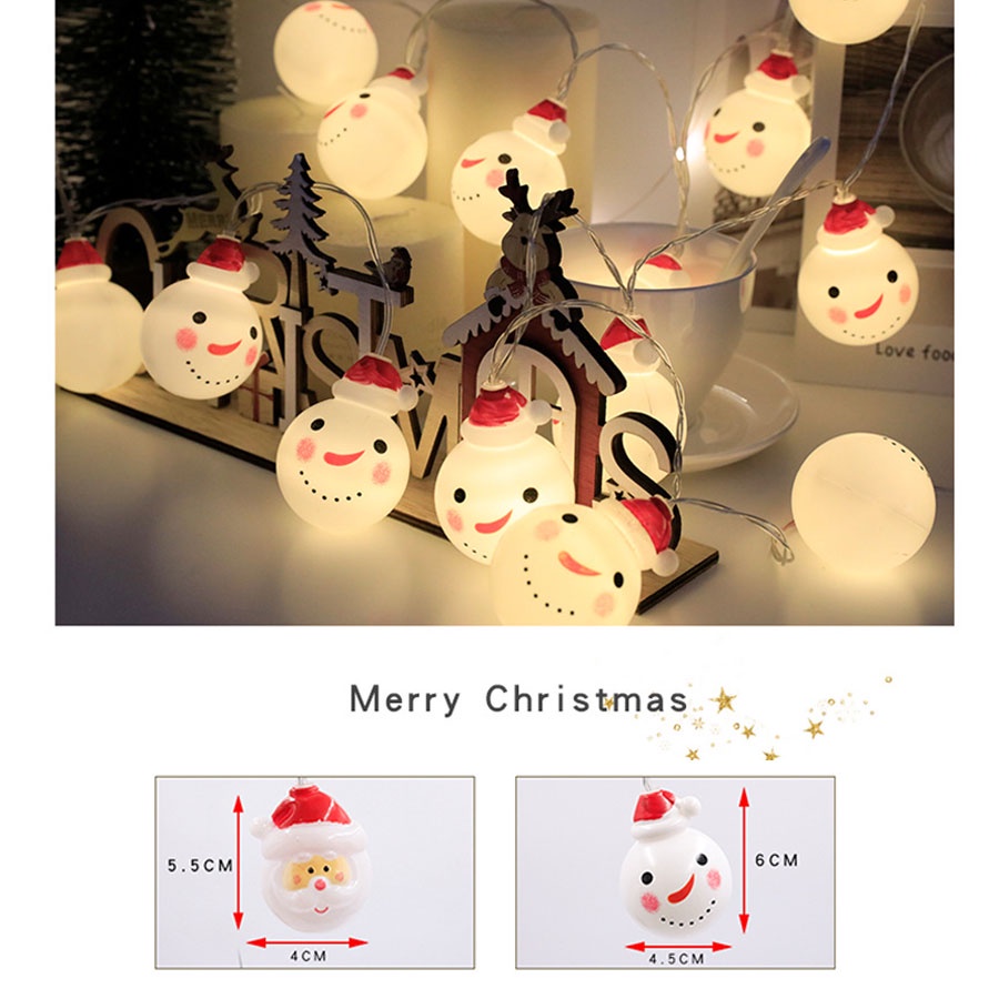 [台灣現貨] 燈串 LED 聖誕燈 聖誕樹燈 露營燈串 星星雪花圓燈圓珠 居家裝飾 聖誕節佈置 雪人 聖誕老人 USB-細節圖9