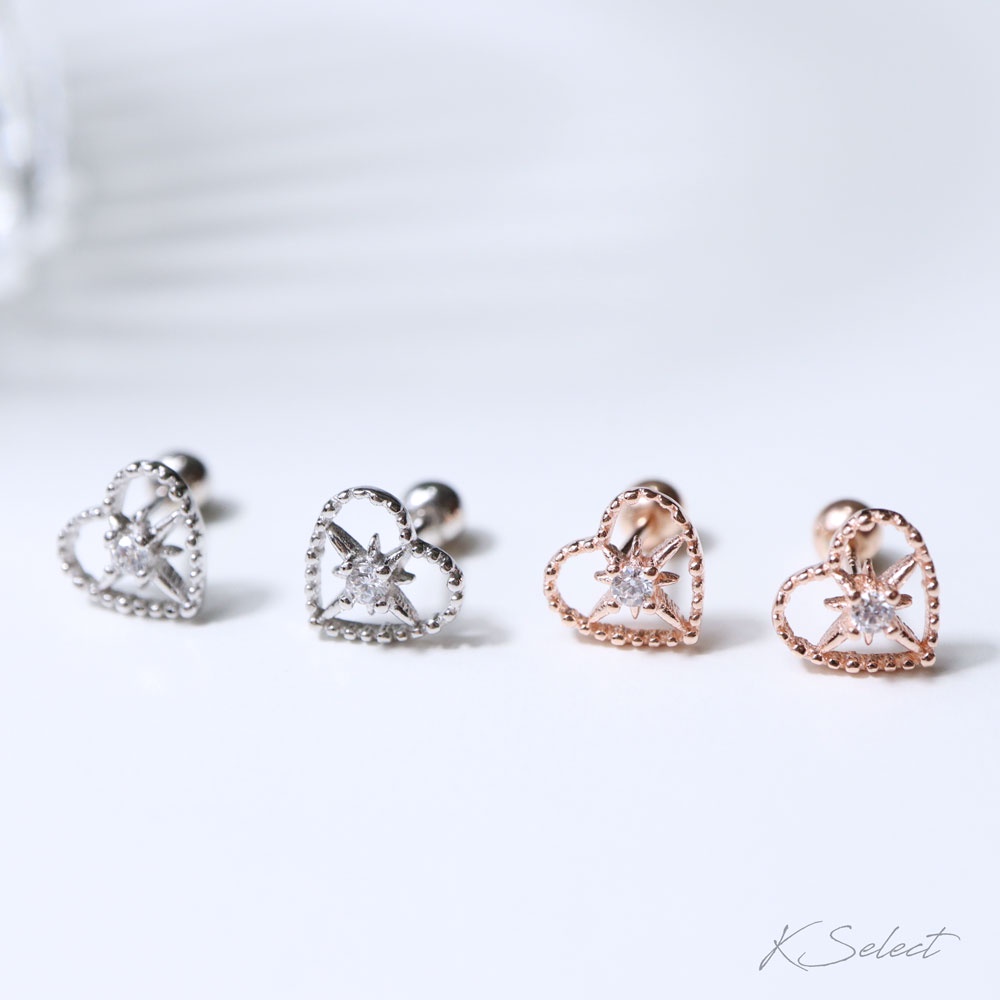 轉珠耳環 純銀耳還 鎖珠耳環 女925銀 耳飾 水晶 韓國飾品 戴著睡覺 星星 生日 聖誕交換禮物 推薦 KSELECT-細節圖2