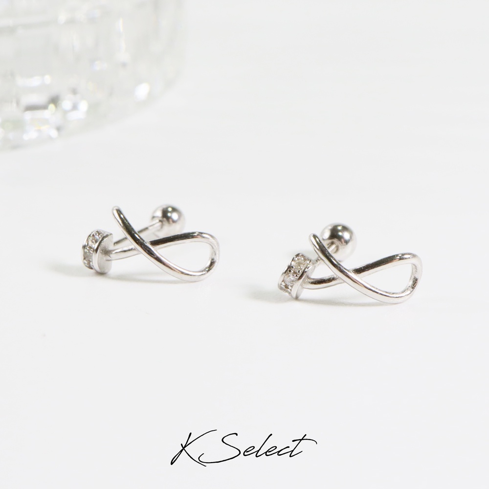 轉珠耳環 純銀耳還 鎖珠耳環 女925銀 耳飾 水晶 韓國飾品 戴著睡覺 星星 生日 聖誕交換禮物 推薦 KSELECT-細節圖3