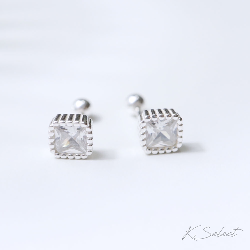 轉珠耳環 純銀耳還 鎖珠耳環 女925銀 耳飾 水晶 韓國飾品 戴著睡覺 星星 生日 聖誕交換禮物 推薦 KSELECT-細節圖5