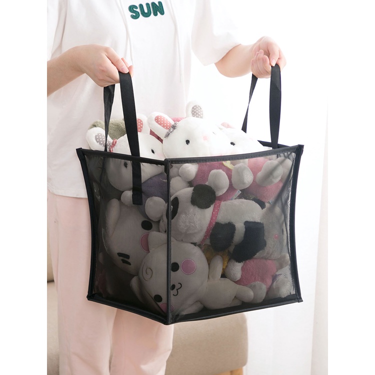 [KSelect現貨] 洗衣籃 收納籃 髒衣籃 網格 洗衣袋 防水收納袋 可折疊 摺疊籃 收納袋 現貨 台灣 衣物收納-細節圖7