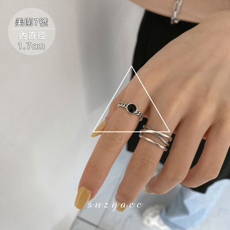 [台灣現貨] 戒指 女 食指戒 開口戒指 戒圍 尾戒 個性 簡約 男 麻花 編織 鋼 情人節 韓 KSelect-細節圖3