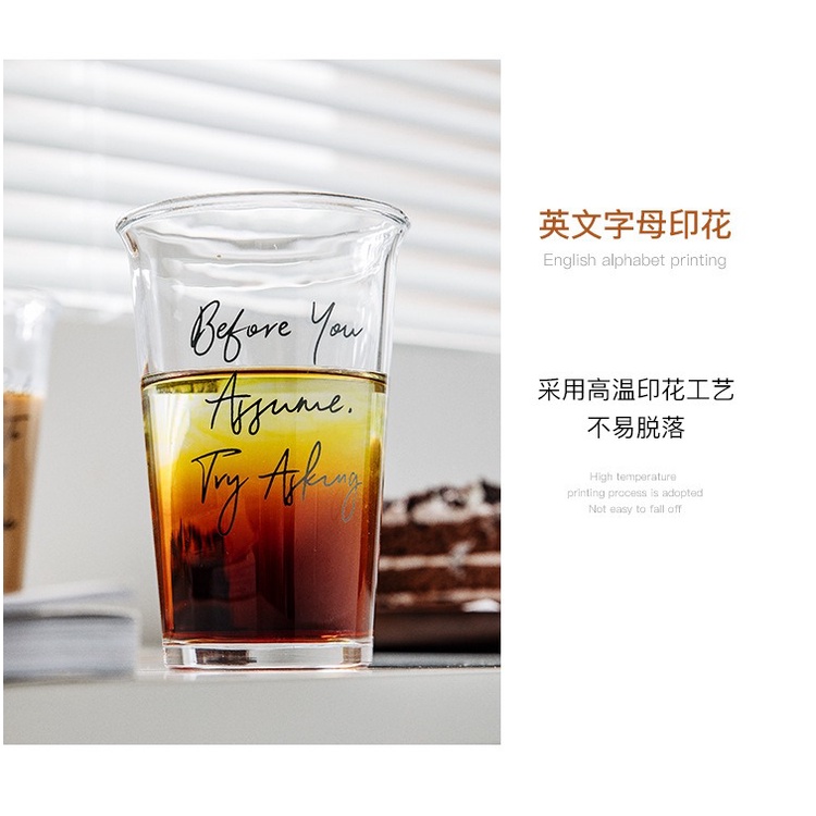 [KSekect 現貨] 玻璃杯 牛奶杯 咖啡杯 啤酒杯 水杯 茶杯 推薦 350ml 簡約-細節圖3