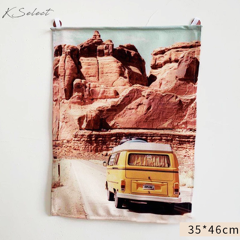 [KSelect] 掛布 背景布 房間裝飾 佈置 掛毯 客廳 小套房 臥室 牆壁裝飾 背景掛布 小掛布 32*46cm-細節圖9