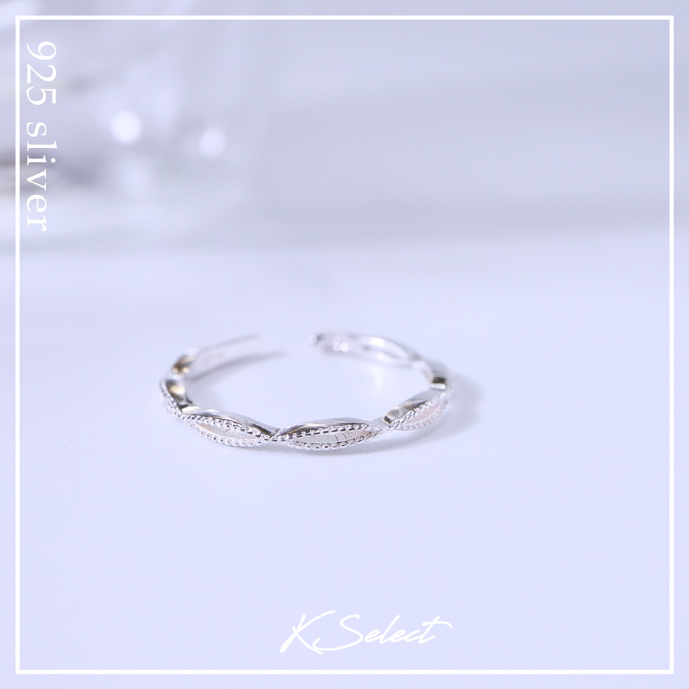 [Kselect]飾品  戒指 麻花  耳飾  925 純銀戒指 韓國飾品   簡約 男生 女生 推薦 禮物 母親節-細節圖2