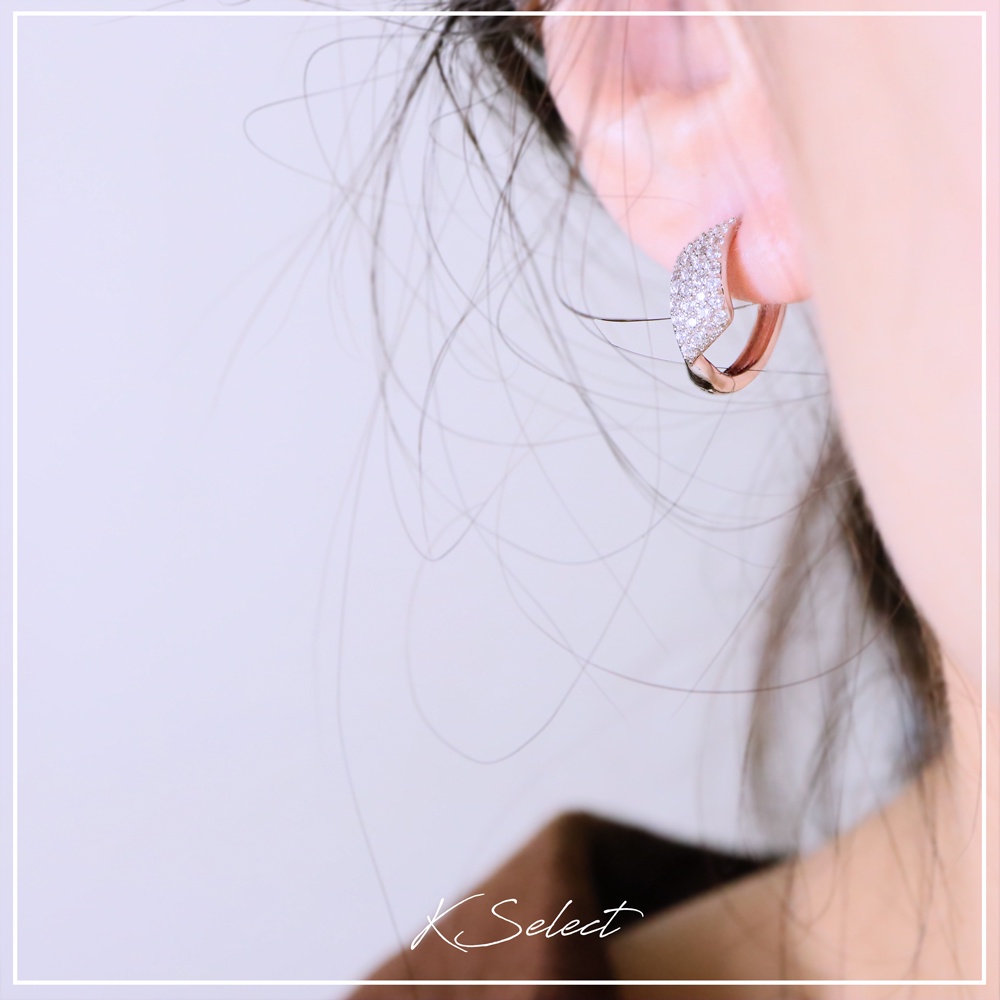 [Kselect]耳扣 耳環  飾品 幾何菱形 圈圈耳環 耳飾 韓國飾品  耳飾 耳扣式耳環 推薦 禮物 母親節-細節圖2