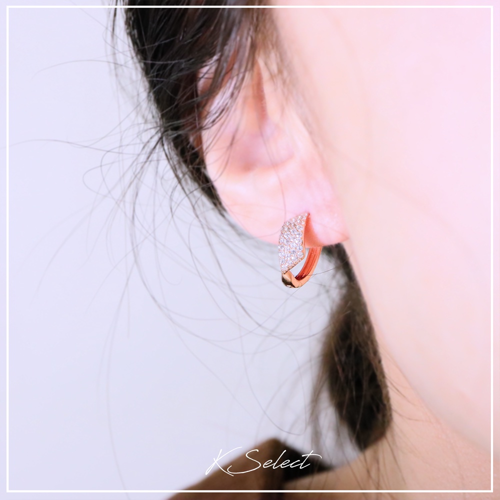 [Kselect]耳扣 耳環  飾品 幾何菱形 圈圈耳環 耳飾 韓國飾品  耳飾 耳扣式耳環 推薦 禮物 母親節-細節圖4
