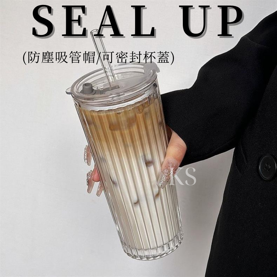 【限時購】500ml冰川白玻璃咖啡杯(2入組)-細節圖5
