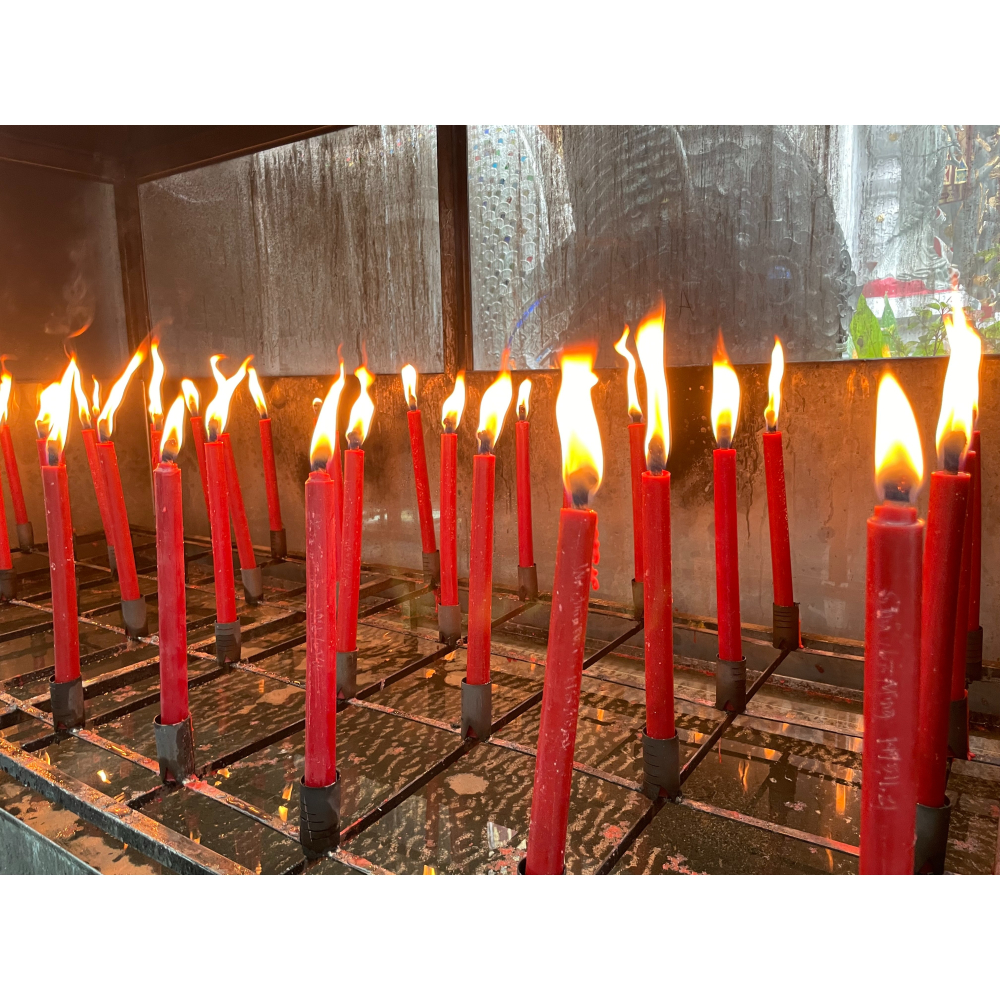 泰國法事，烏巴庫廟招財燭-細節圖3