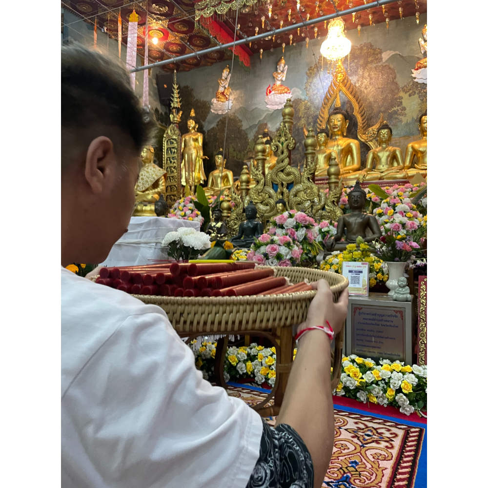 泰國法事，烏巴庫廟招財燭-細節圖4
