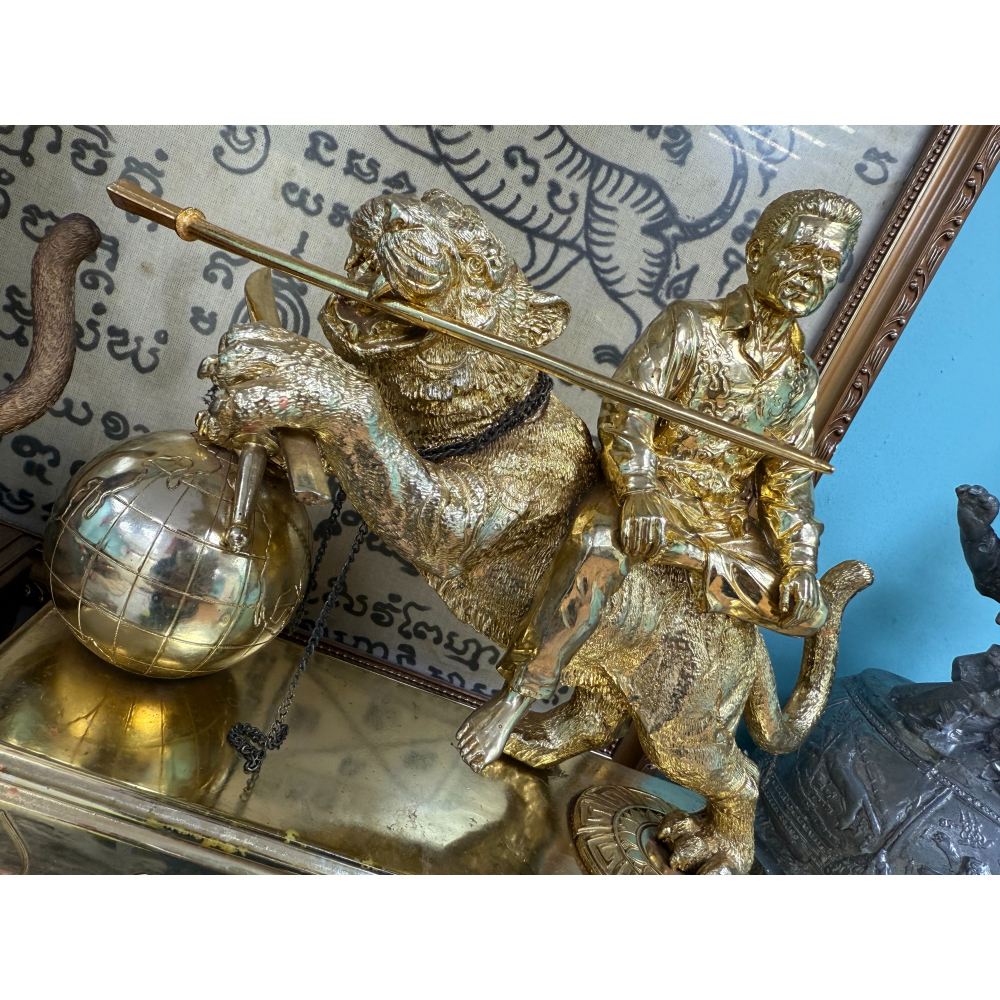 泰國佛牌，阿贊Ong，阿贊通肅坐虎供奉尊-細節圖2