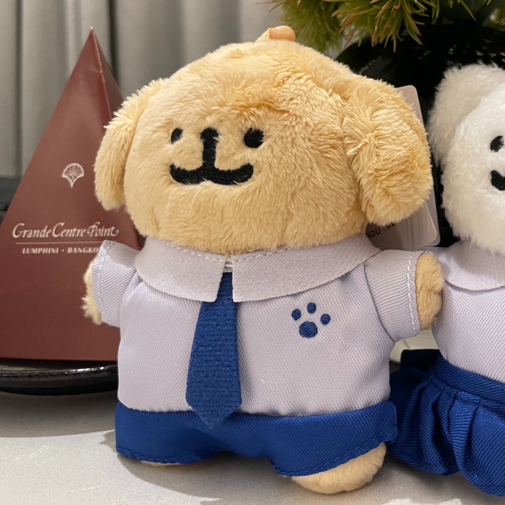 泰國小物，線條小狗，MALTESE，泰國制服玩偶，掛娃-規格圖2