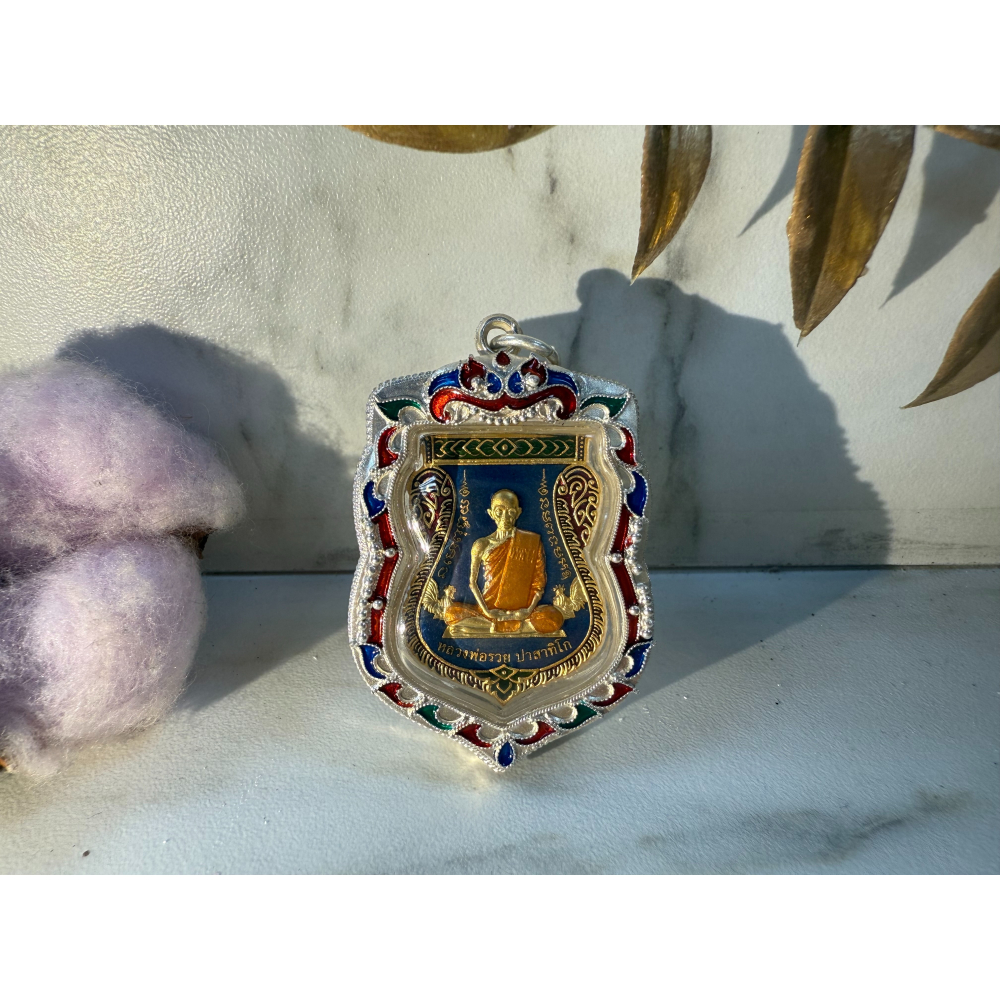 泰國佛牌，龍波瑞，2559，升階寶扇龍牙銅功德套組自身-細節圖2