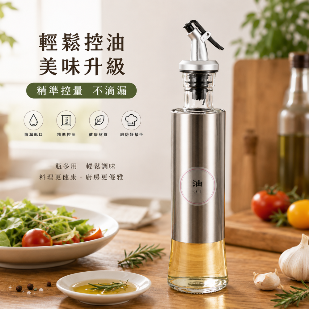 不鏽鋼玻璃可控流量料理壺