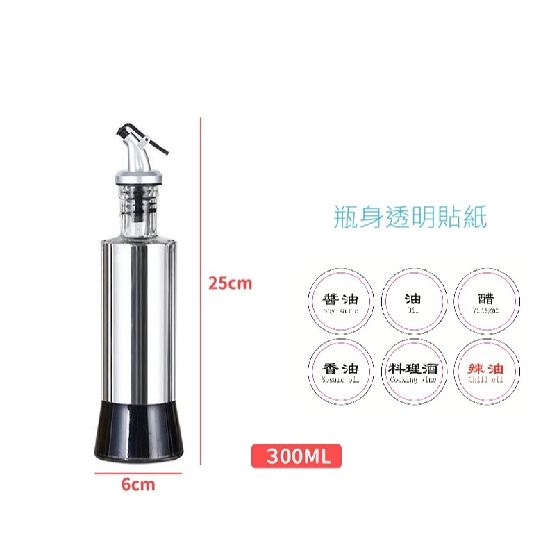 不鏽鋼玻璃可控流量料理壺 買五送一 《加贈》標示透明貼紙及不鏽鋼漏斗-細節圖3