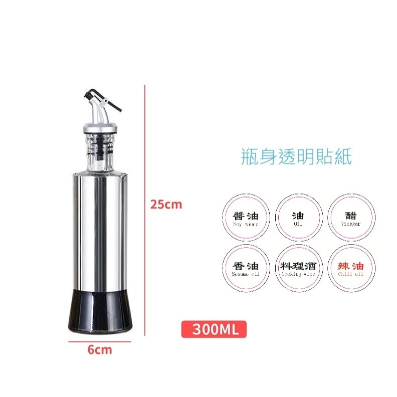 不鏽鋼玻璃可控流量料理壺 買五送一 《加贈》標示透明貼紙及不鏽鋼漏斗-細節圖3