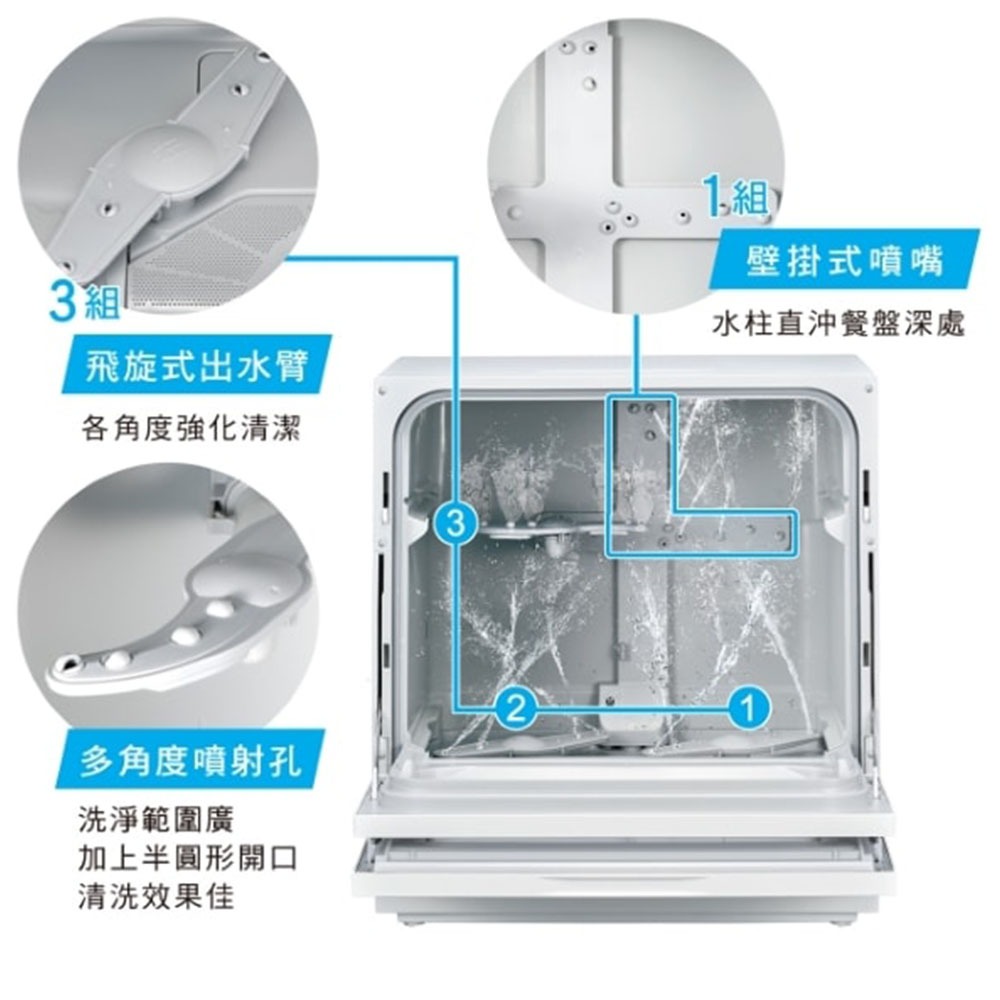 【Panasonic國際牌】桌上型洗碗機 NP-K1YWHR2TW含基本安裝-細節圖4