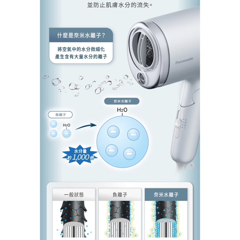 【Panasonic國際】奈米水離子吹風機EH-NA7M-H-細節圖4