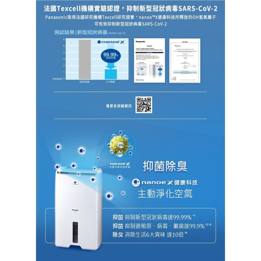 【Panasonic國際牌】11L 一級效能清淨除濕機 F-Y22EN-細節圖3