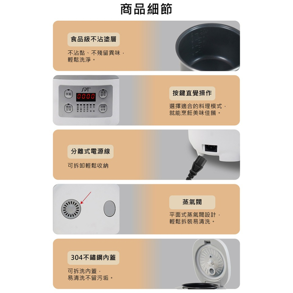 【尚朋堂】微電腦4人份電子鍋SC-LBF05-細節圖6