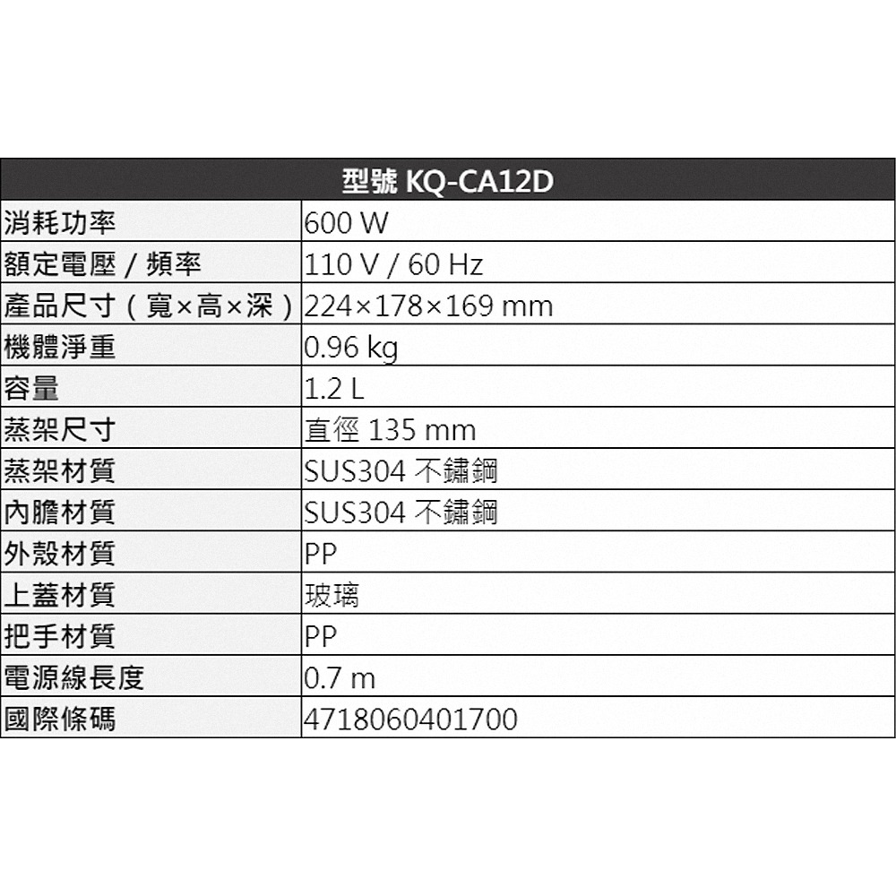 【SAMPO 聲寶】1.2L雙層防燙多功能快煮美食鍋 KQ-CA12D-細節圖4