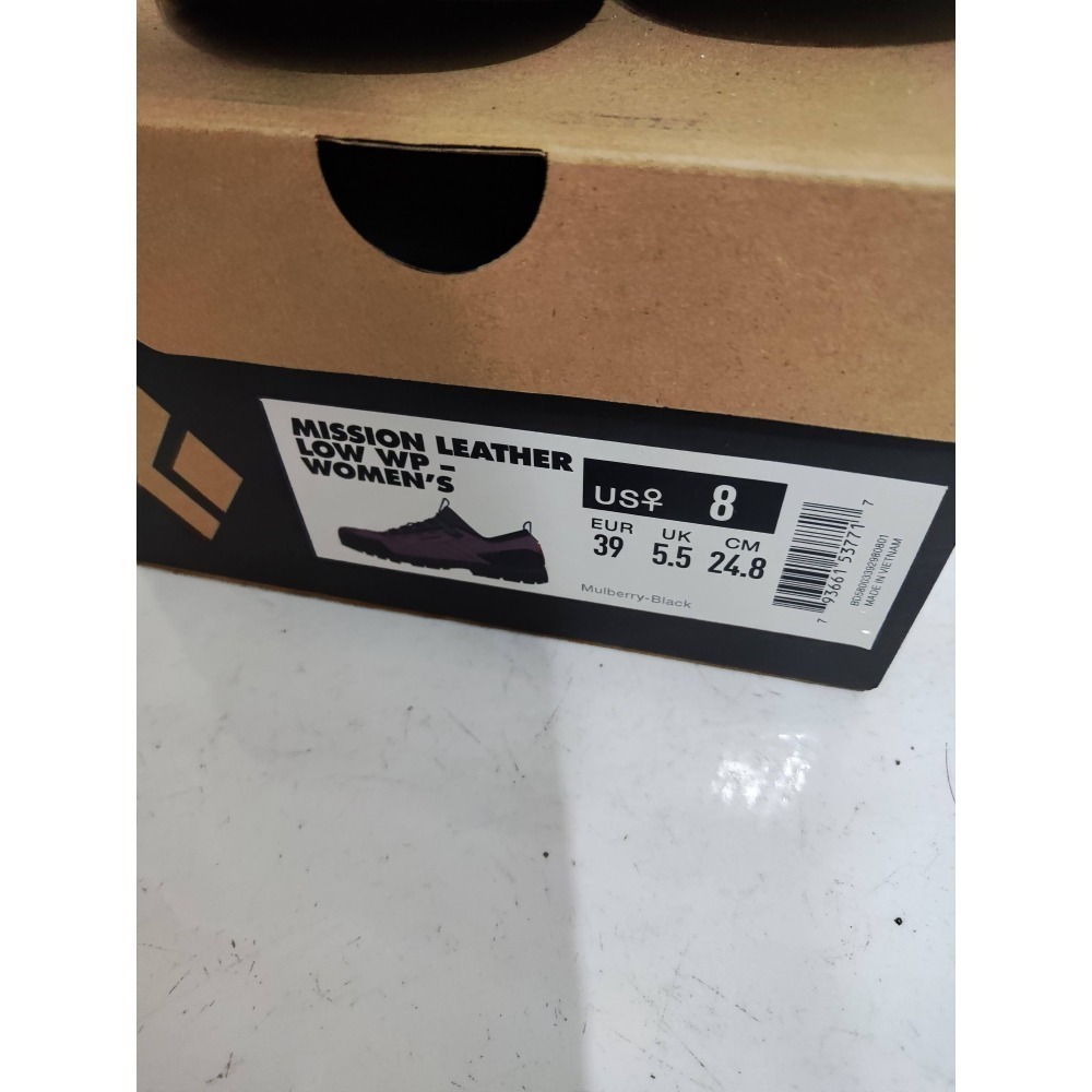 【Black Diamond】Mission Leather Low WP 健行鞋 女款 US8 桑紫/黑-細節圖3