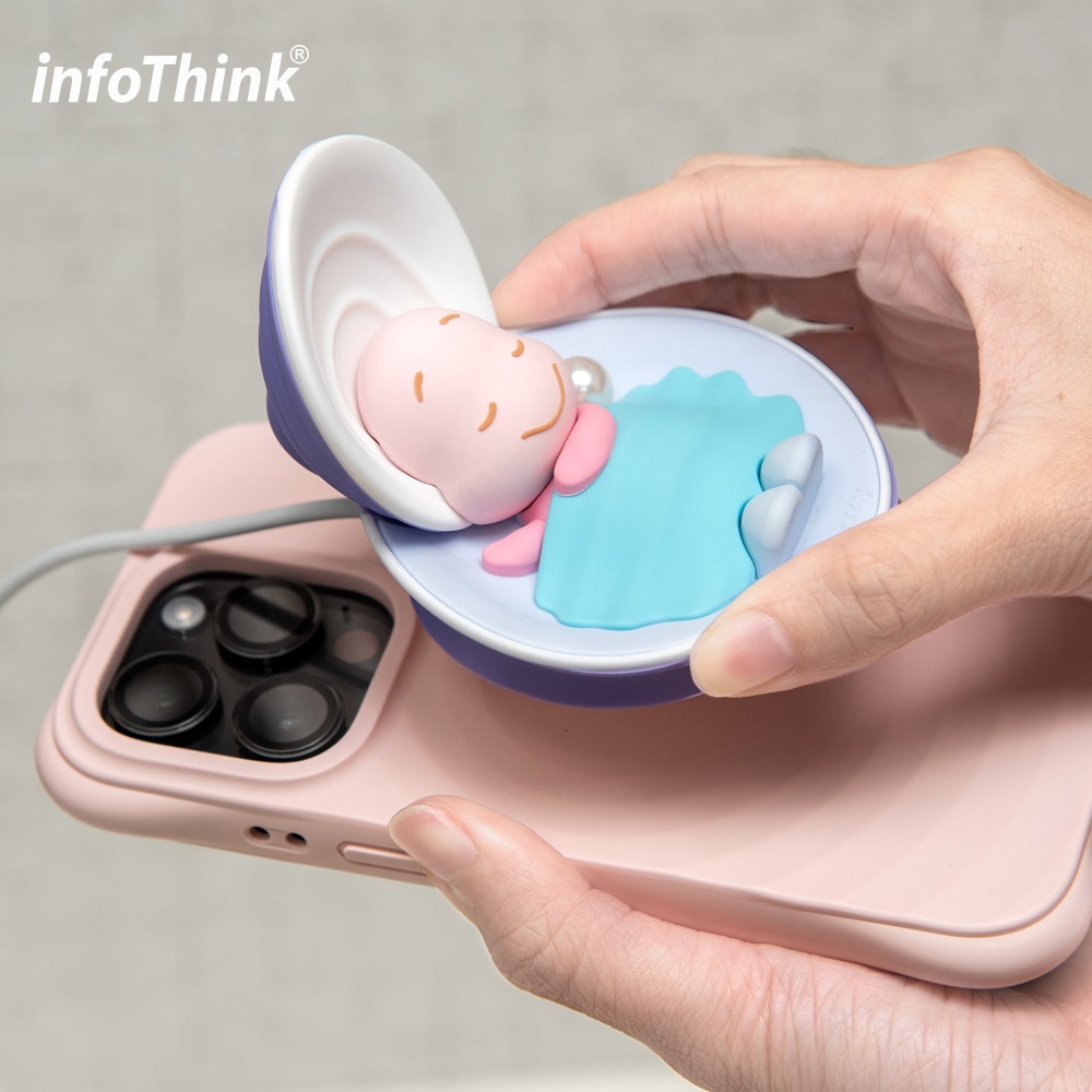 ♥️現貨♥️infoThink 小牡蠣系列磁吸充電盤 牡蠣寶寶磁吸充 magsafe 小牡蠣磁吸充電盤 無線充電-細節圖3