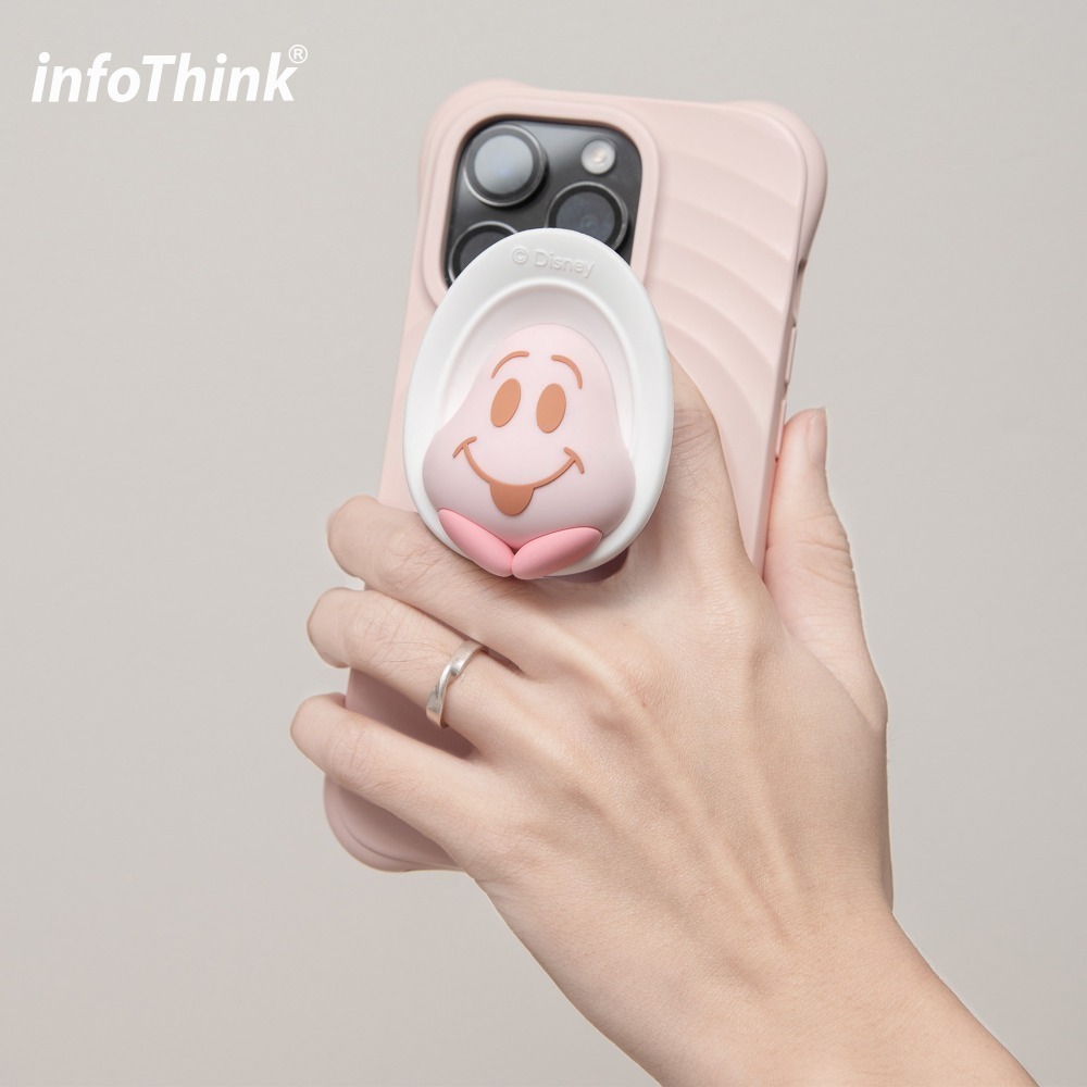 ♥️現貨x正品♥️infoThink 小牡蠣系列磁吸氣囊支架 小牡蠣手機支架 手機架 愛麗絲夢遊仙境 牡蠣寶寶-細節圖2