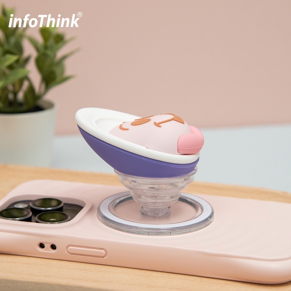 ♥️現貨x正品♥️infoThink 小牡蠣系列磁吸氣囊支架 小牡蠣手機支架 手機架 愛麗絲夢遊仙境 牡蠣寶寶-細節圖3