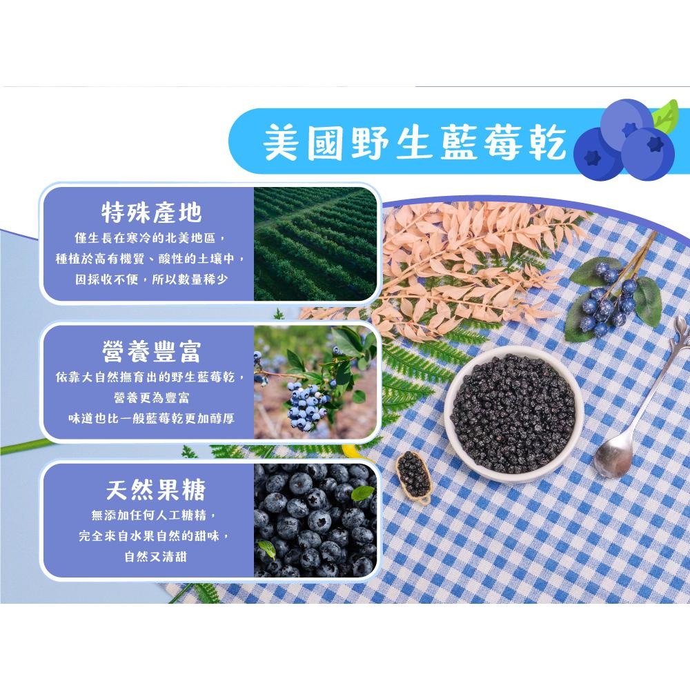 美加摩根｜野生藍莓乾120g 水果界的藍寶石 天然製作 整粒無榨汁-細節圖4