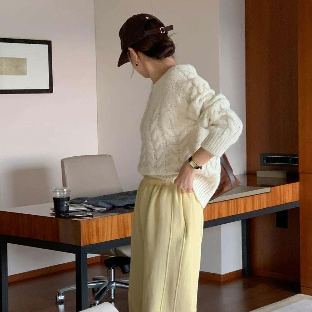 韓國選物｜麻花辮鬆軟毛衣 （4色任選）-細節圖8