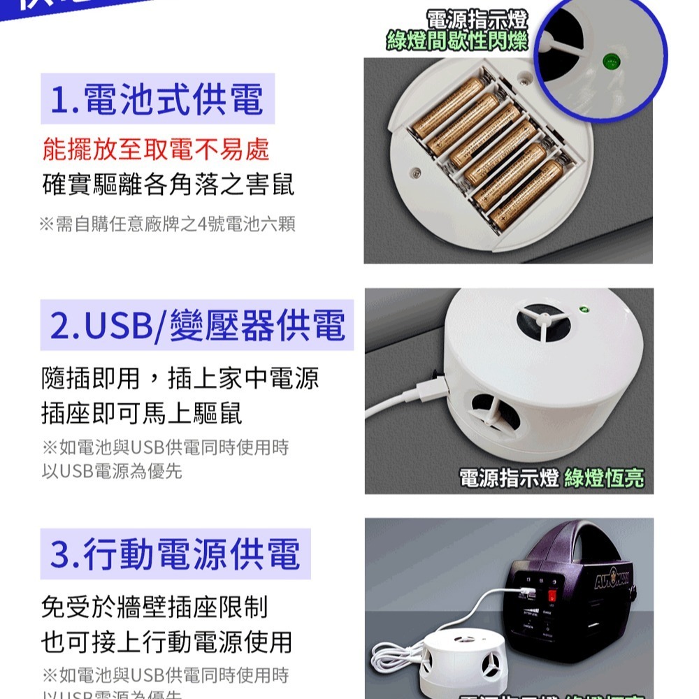 Digimax 五雷轟鼠 五喇叭電池式超音波驅鼠蟲器 UP-115 驅鼠器 超聲波驅鼠器 超音波驅鼠器-細節圖5