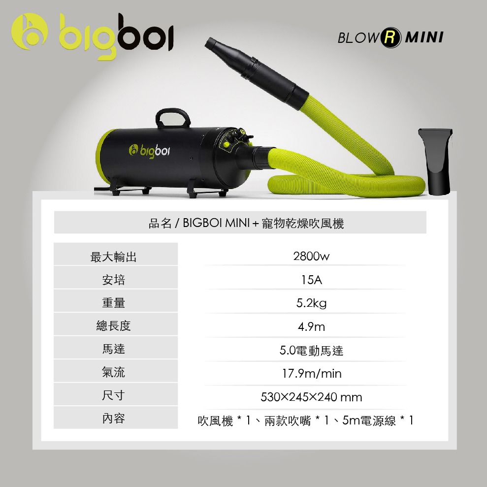 bigboi 雙馬達吹水機 MINI PLUS 吹水機 吹風機 寵物吹水機 寵物吹風機-細節圖7