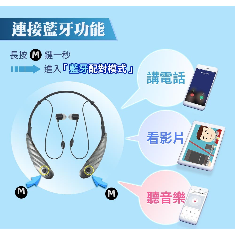 台灣製造 旗艦版 6K5A 耳寶 數位降噪脖掛型助聽器-細節圖3