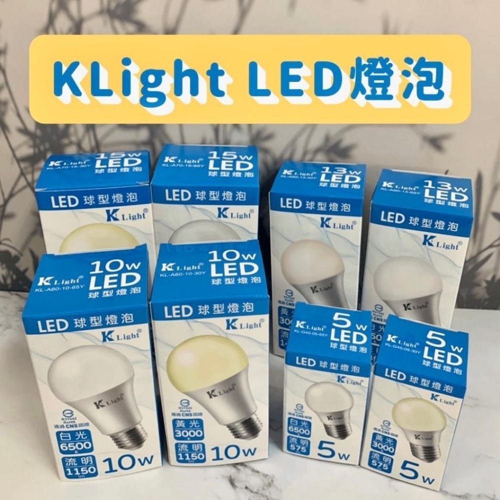 【KLight】E27 5W~15W LED燈泡 白光 黃光 通過CNS檢驗 可大量採購-細節圖2